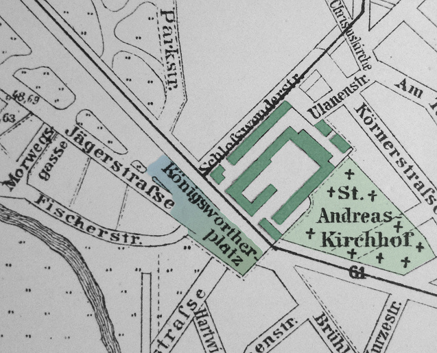 Plan des Platzes um 1896