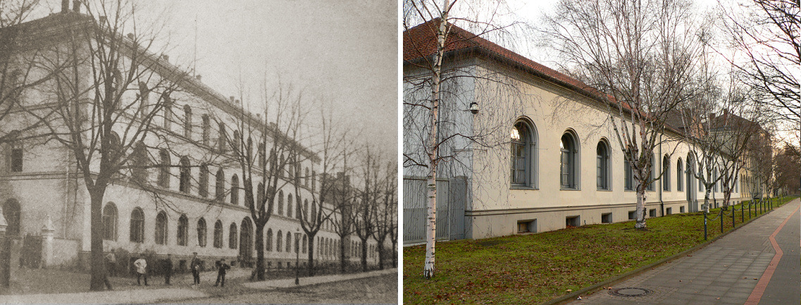 Kriegsschule um 1896 und 2007