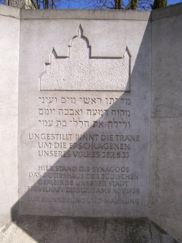 Gedenkstein für die Synagoge